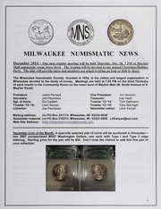 Milwaukee Numismatic News: December 2014
