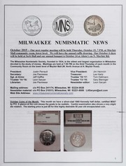 Milwaukee Numismatic News: October 2015