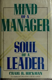 Cover of edition mindofmanagersou00hick_1