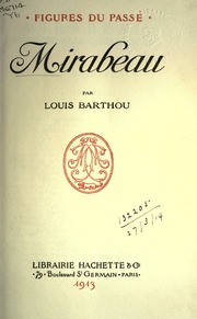 Cover of edition mirabeau00bartuoft