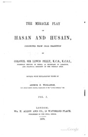The miracle play of Hasan and Husain 