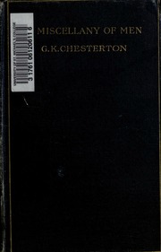 Cover of edition miscellanyofmen00chesuoft