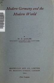 Cover of edition moderngermanymod00sadl