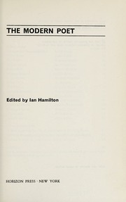 Cover of edition modernpoet0000hami