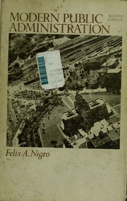 Cover of edition modernpublicadmi00nigr