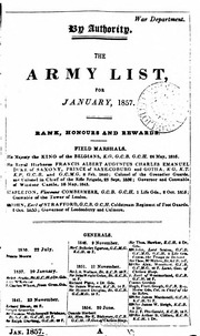 The Army List [British Army] 1857 January to April...