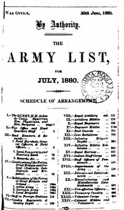 The Army List [British Army] 1880 July, August [Mo...