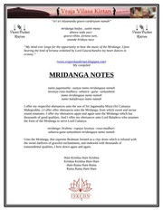 Mridanga Notes