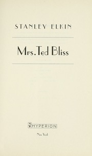 Cover of edition mrstedbliss00elki