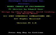 Rebel Charge at Chickamauga : Strategic Simulations, Inc. : Free Borrow & Streaming : Internet Archive