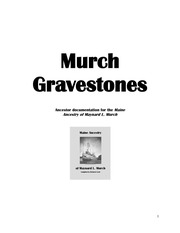 MURCH GRAVESTONES