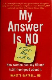Cover of edition myanswerisnoifth00gart