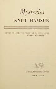 Cover of edition mysteries0000hams