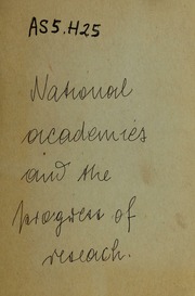 Cover of edition nationalacademie00hale