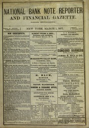 National Bank Note Reporter and Financial Gazette