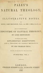 Cover of edition naturaltheologyw01pale