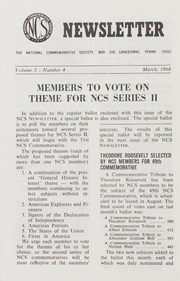 The National Commemorative Society Newsletter: 1968
