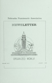 Nebraska Numismatic Association Newsletter: January 1968