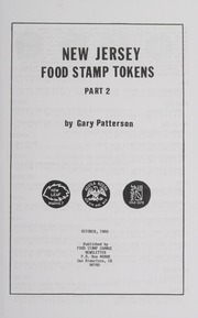 New Jersey Food Stamp Tokens Part II: October 1980