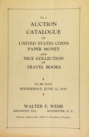 No. 3. Auction catalogue of United States coins, paper money and nice collection of travel books. [06/12/1935]