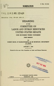 Cover of edition nominationhearin010793unit