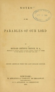 Cover of edition notesonparableso1851tren