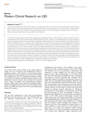 Modern Clinical Research on LSD
