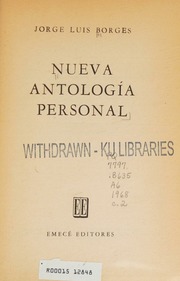 Cover of edition nuevaantologaper0000jorg