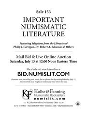 Important Numismatic Literature (Sale 153)