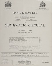 The Numismatic Circular : Decemeber 1966
