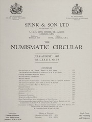 The Numismatic Circular : July-August 1965