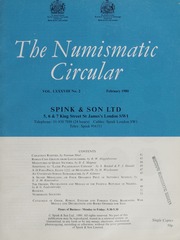 The Numismatic Circular : February 1980