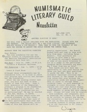 Numismatic Literary Guild Newsletter
