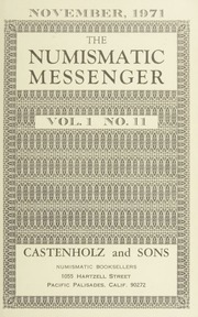 The Numismatic Messenger : November 1971