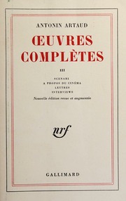 Cover of edition oeuvrescompletes0003arta_i4d2