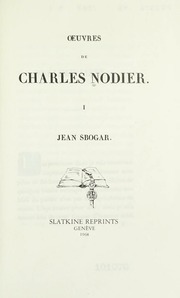 Cover of edition oeuvresdecharles0001nodi