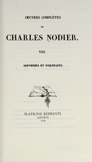 Cover of edition oeuvresdecharles0008nodi_a7v6