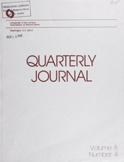 Office of the Comptroller of the Currency Quarterly Journal: Volume 8, No. 4