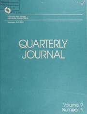 Office of the Comptroller of the Currency Quarterly Journal: Volume 9, No. 1