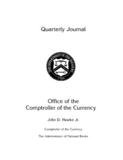 Office of the Comptroller of the Currency Quarterly Journal: Volume 18, No. 2