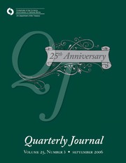 Office of the Comptroller of the Currency Quarterly Journal: Volume 25, No. 3