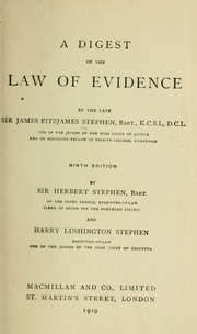 Cover of edition oflawofevidence00step