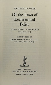 Cover of edition oflawsofecclesia0001hook_j4s0