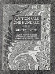 Auction Sale One Hundred: General Index