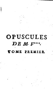 Cover of edition opusculesdemf00frgoog
