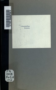 Cover of edition oresteoulescop00aescuoft