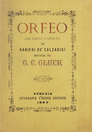 Cover of edition orfeoazionedramm00calz_0
