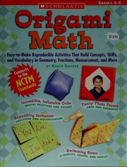 Cover of edition origamimathgrade00baic