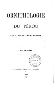 Cover of edition ornithologiedup00taczgoog