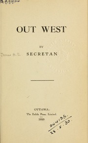 Cover of edition outwestsecretan00secruoft